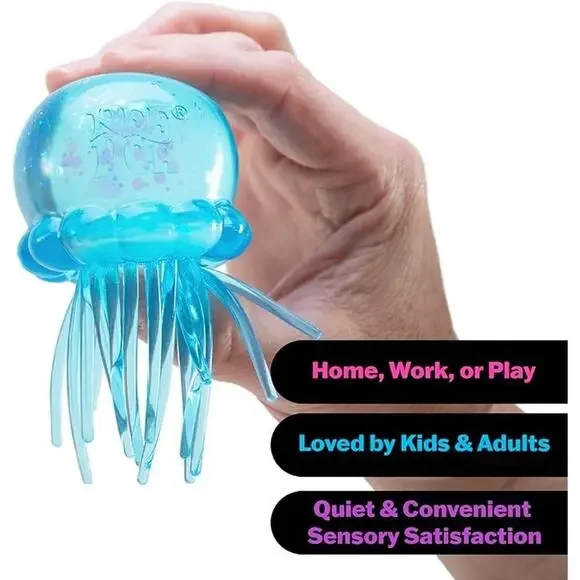 Schylling NeeDoh Jellysquish Jelly Fish Novelty Sensory Fidget Stress Relief Toy - Picture 5 of 14